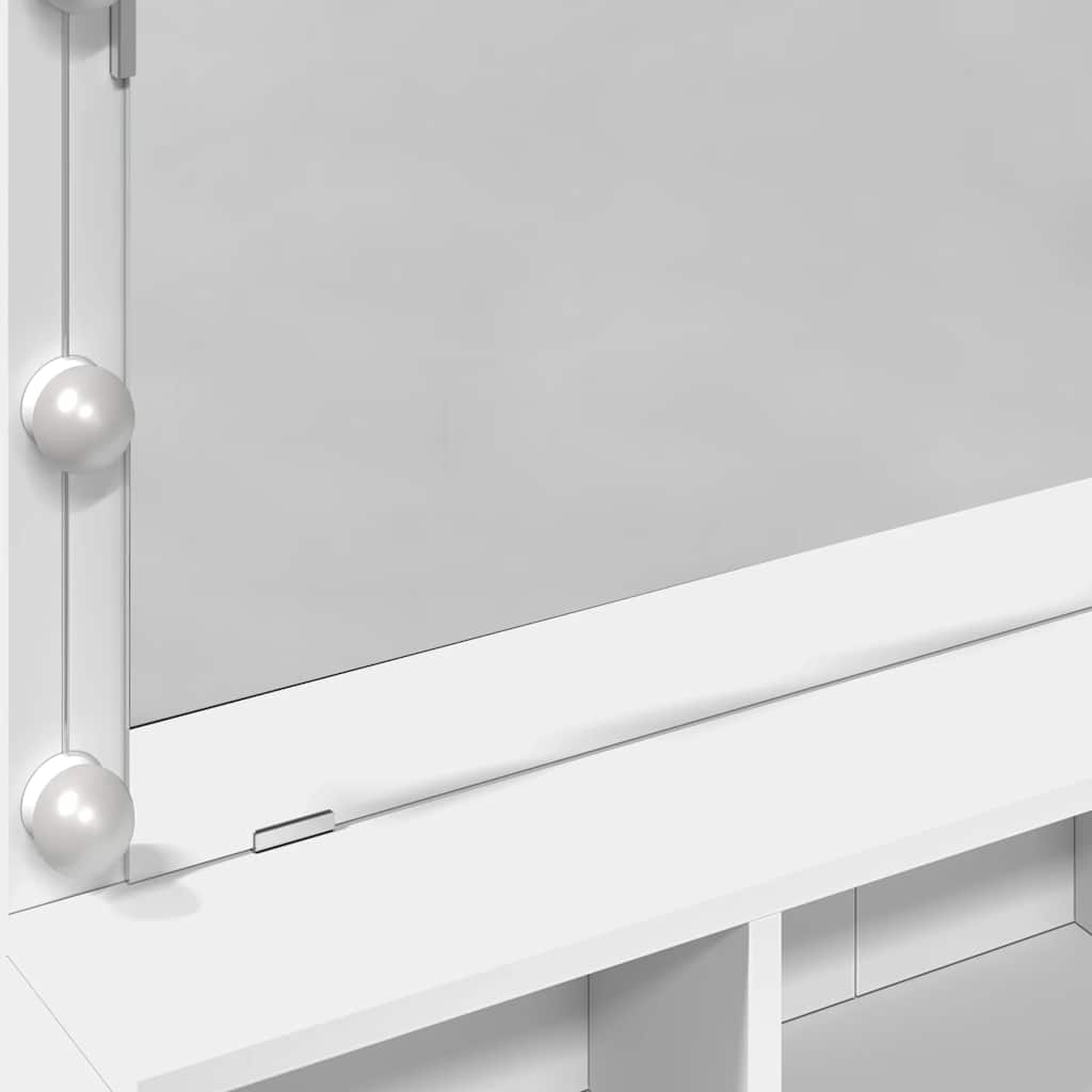 Dressing Table with LED White 80x41x134.5 cm
