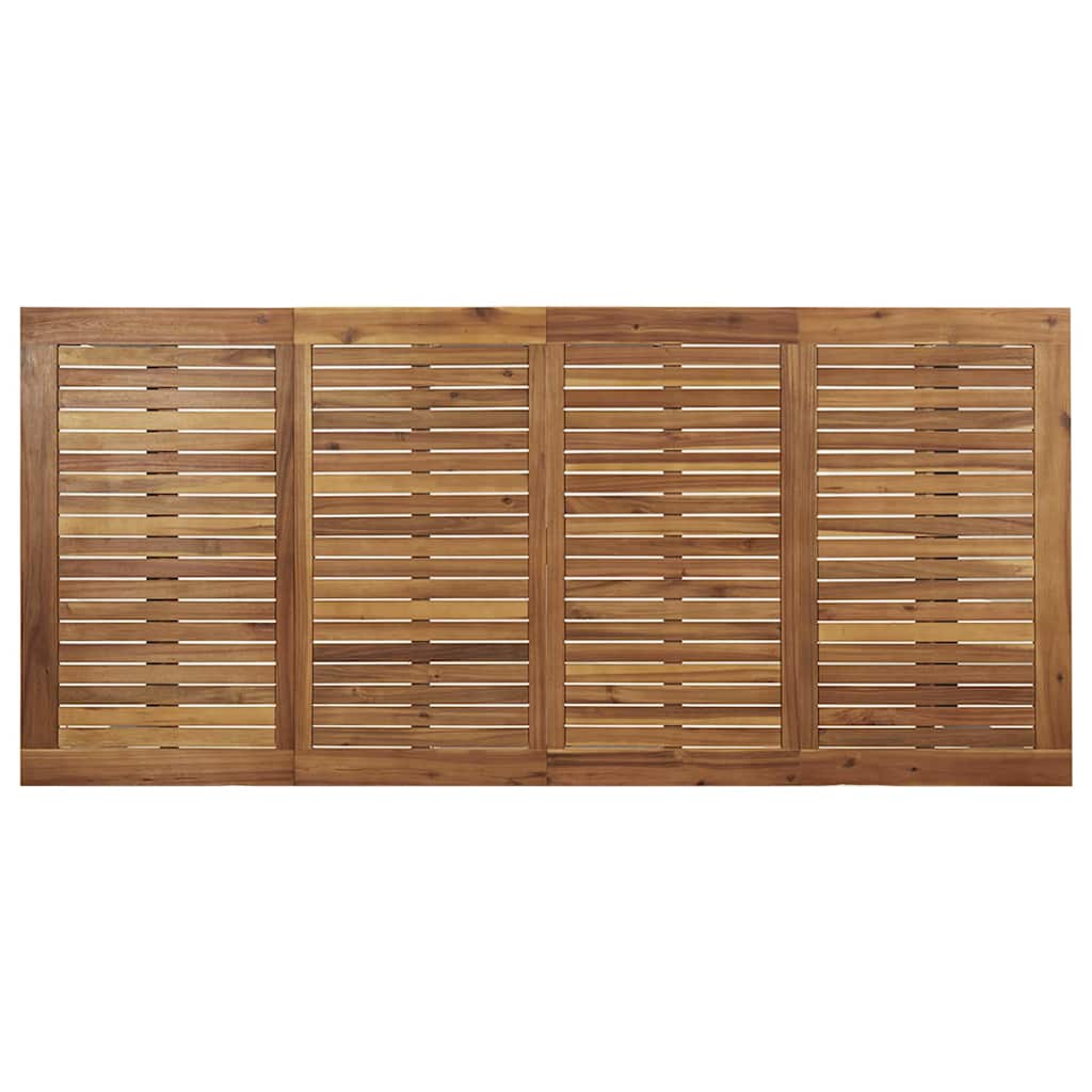 Garden Dining Set 7 pcs Black Solid Acacia Wood