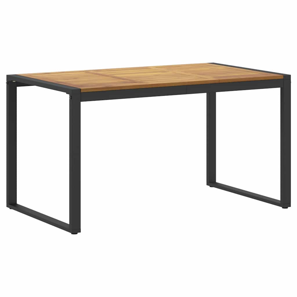 Garden Dining Set 5 pcs Black Solid Acacia Wood