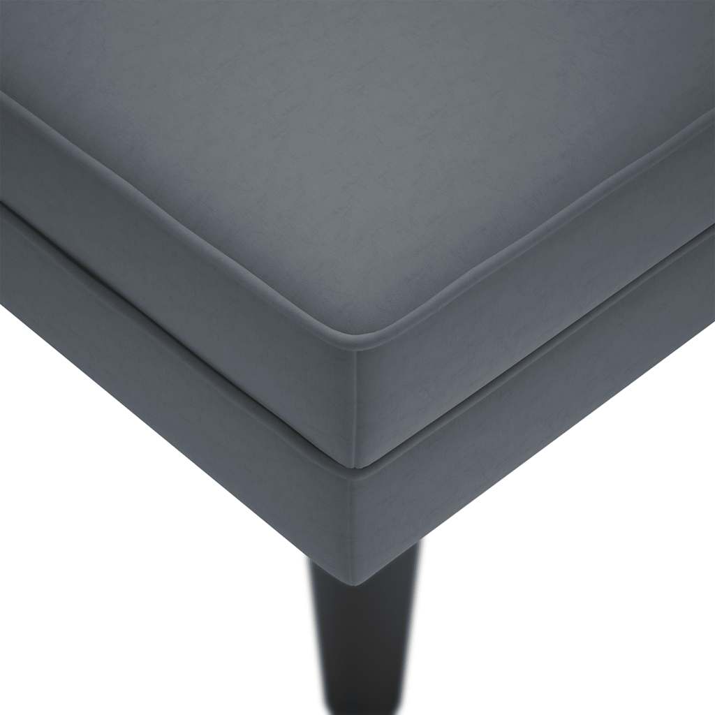 Chaise Lounge with Pillow and Right Armrest Dark Grey Velvet