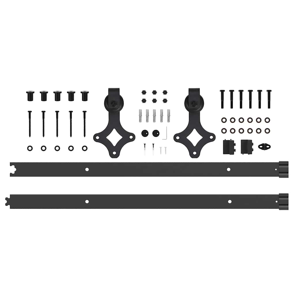 Sliding Door Hardware Kit 152,5 cm Steel Black