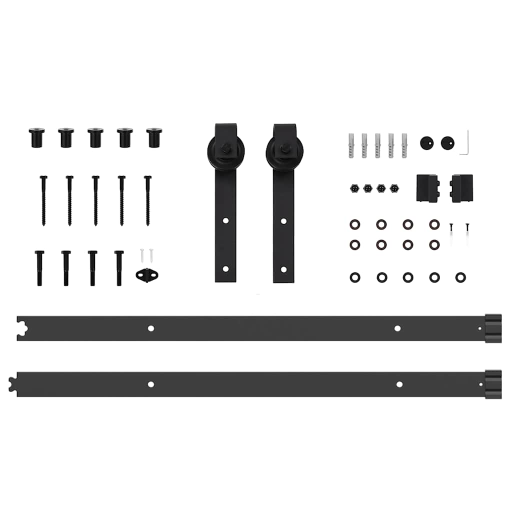Sliding Door Hardware Kit 152,5 cm Steel Black
