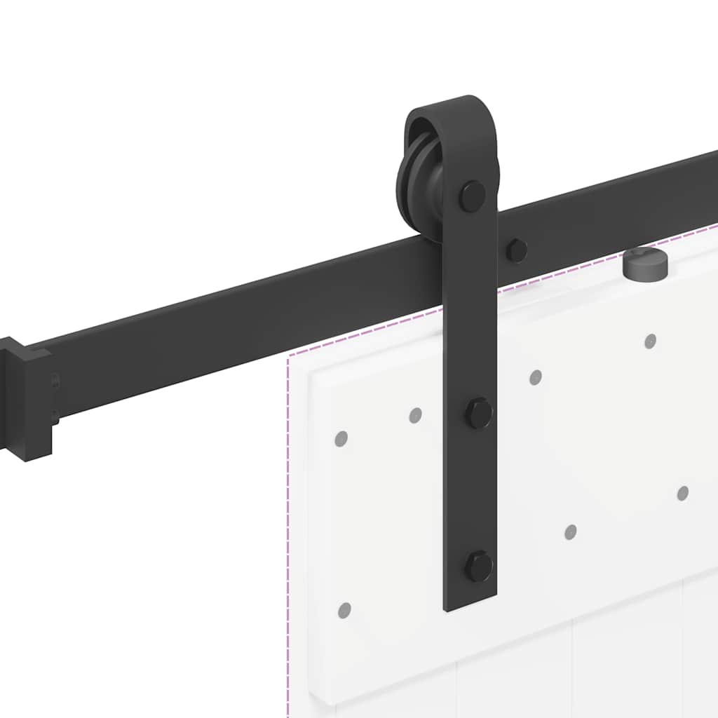 Sliding Door Hardware Kit 152,5 cm Steel Black