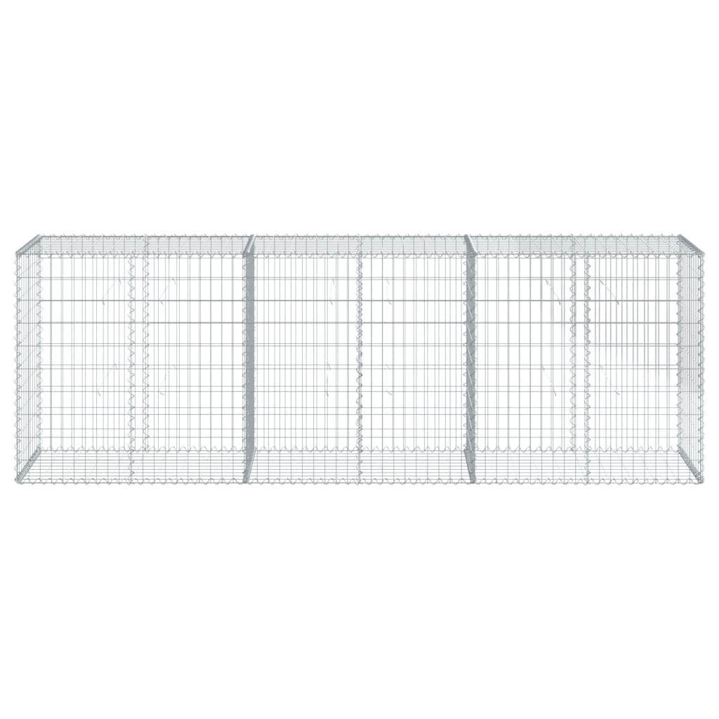Gabion Basket with Cover 300x50x100 cm Galvanised Iron