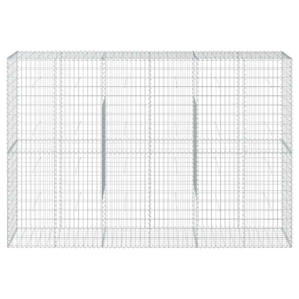 Gabion Basket with Cover 300x50x200 cm Galvanised Iron