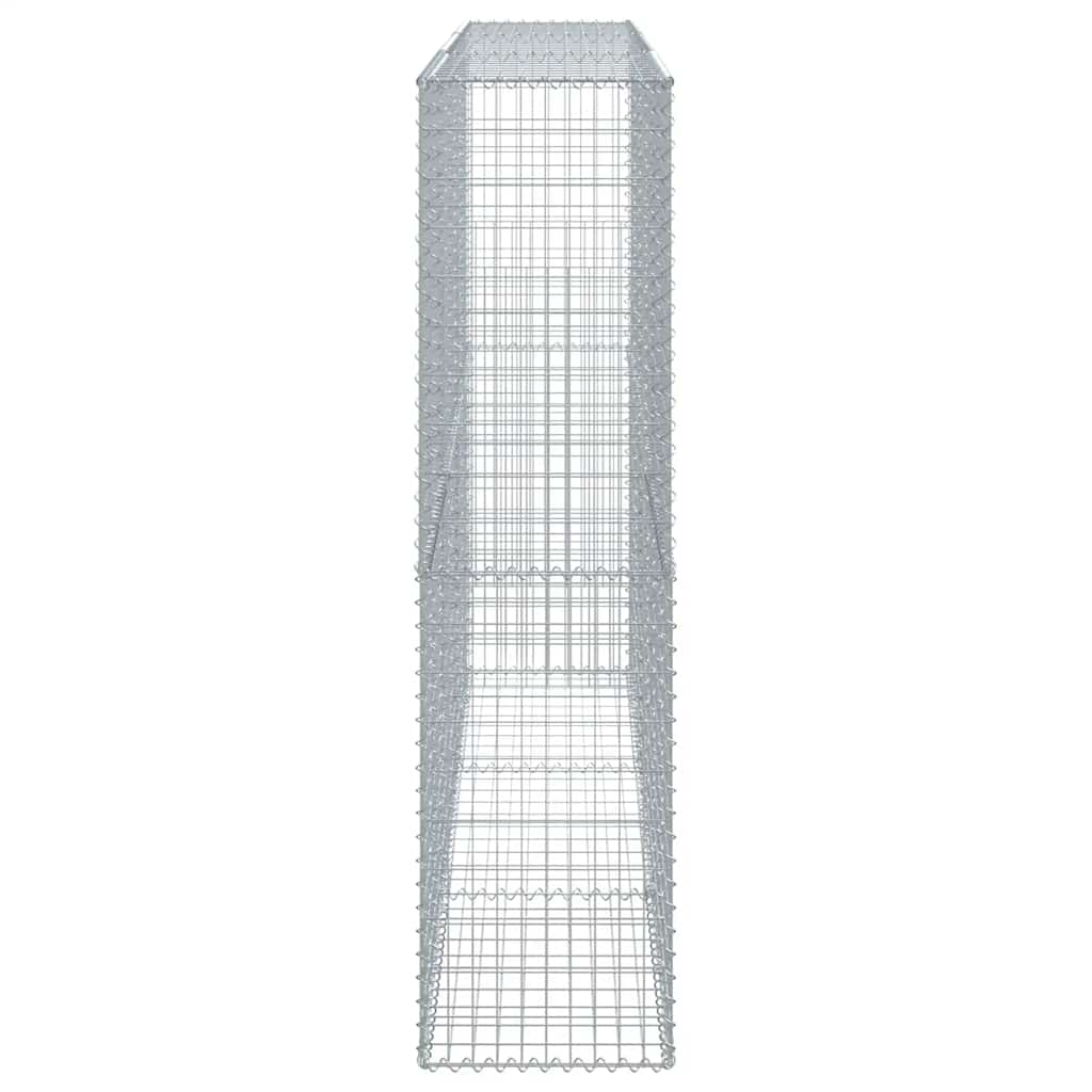 Gabion Basket with Cover 300x50x200 cm Galvanised Iron