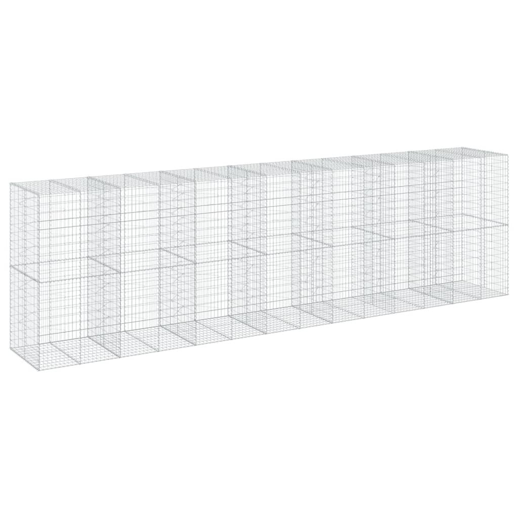 Gabion Basket with Cover 700x100x200 cm Galvanised Iron