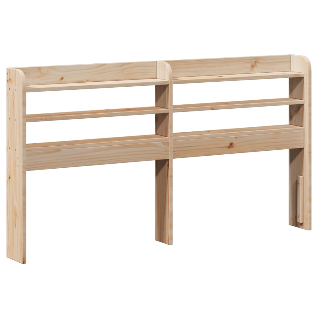 Headboard with Shelves 120 cm Solid Wood Pine