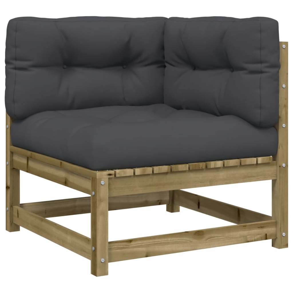 6 Piece Garden Sofa Set with Cushions Impregnated Wood Pine