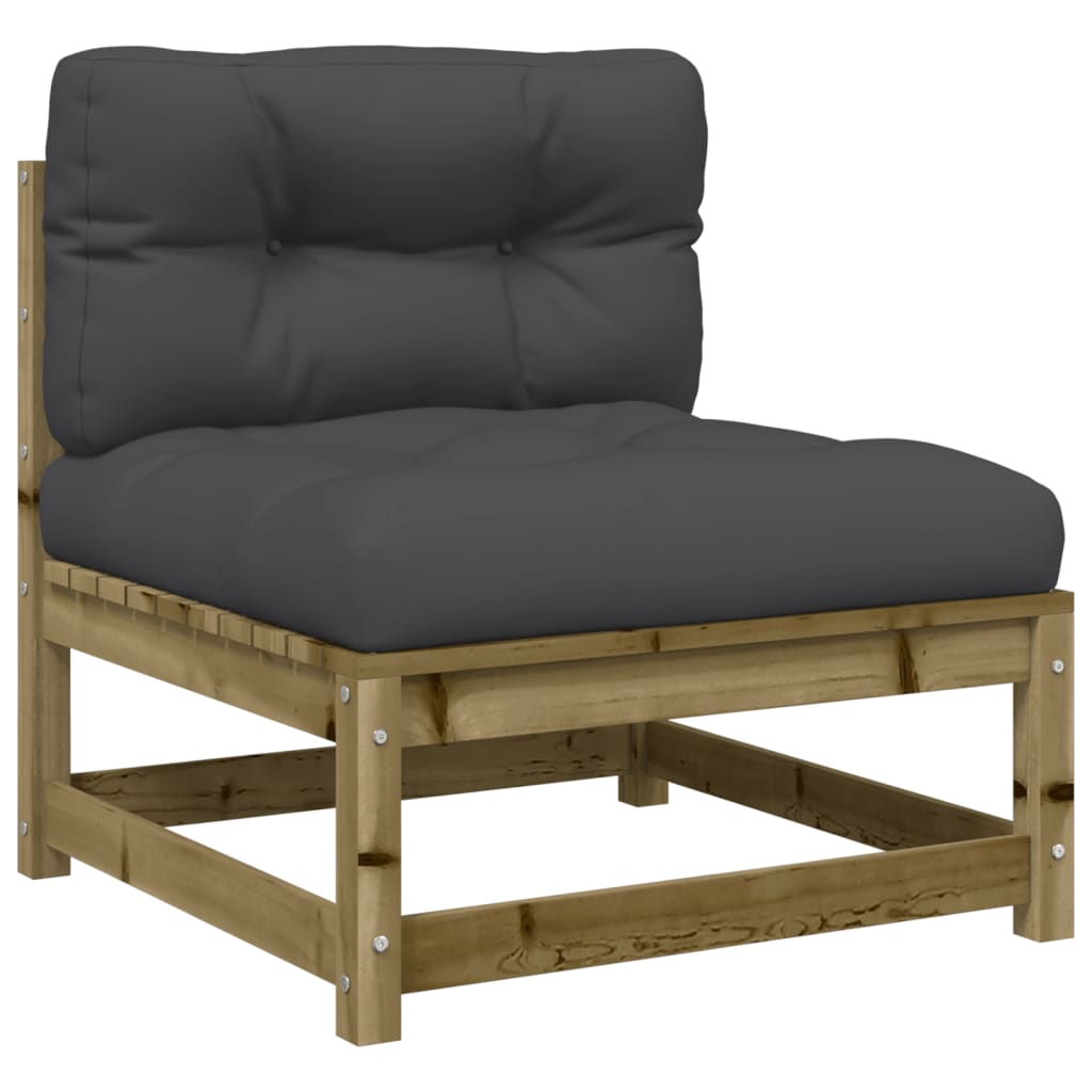 6 Piece Garden Sofa Set with Cushions Impregnated Wood Pine