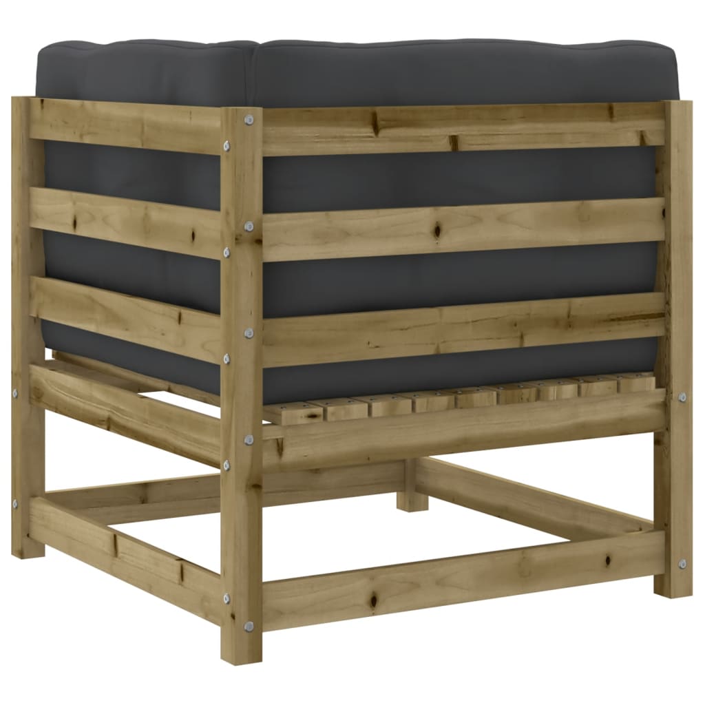 6 Piece Garden Sofa Set with Cushions Impregnated Wood Pine