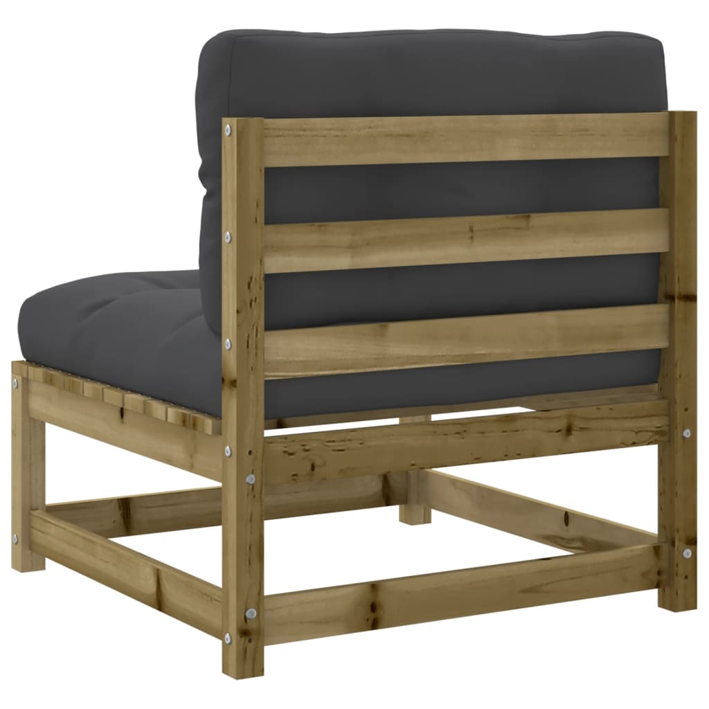 6 Piece Garden Sofa Set with Cushions Impregnated Wood Pine