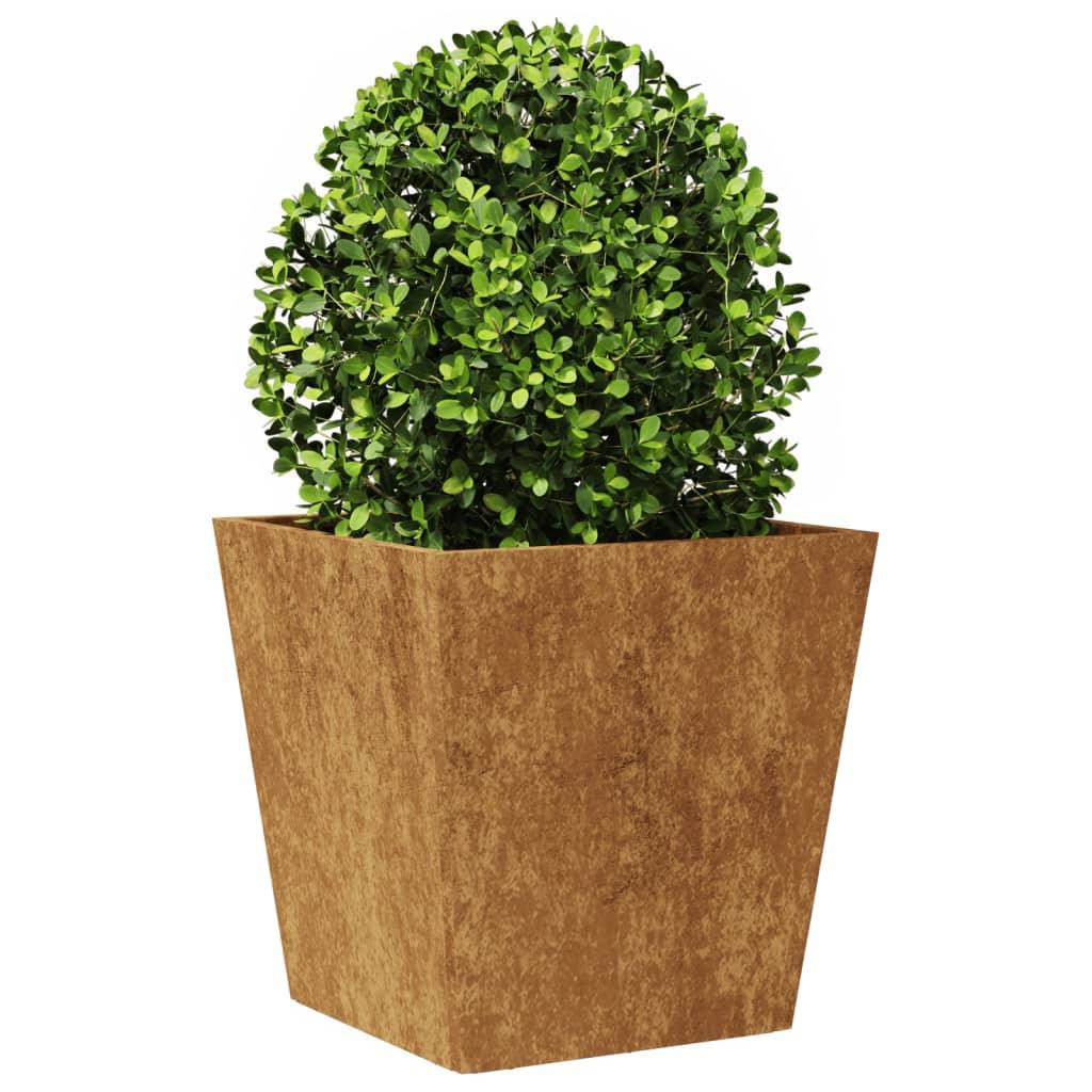 Garden Planters 2 pcs 40x40x40 cm Weathering Steel
