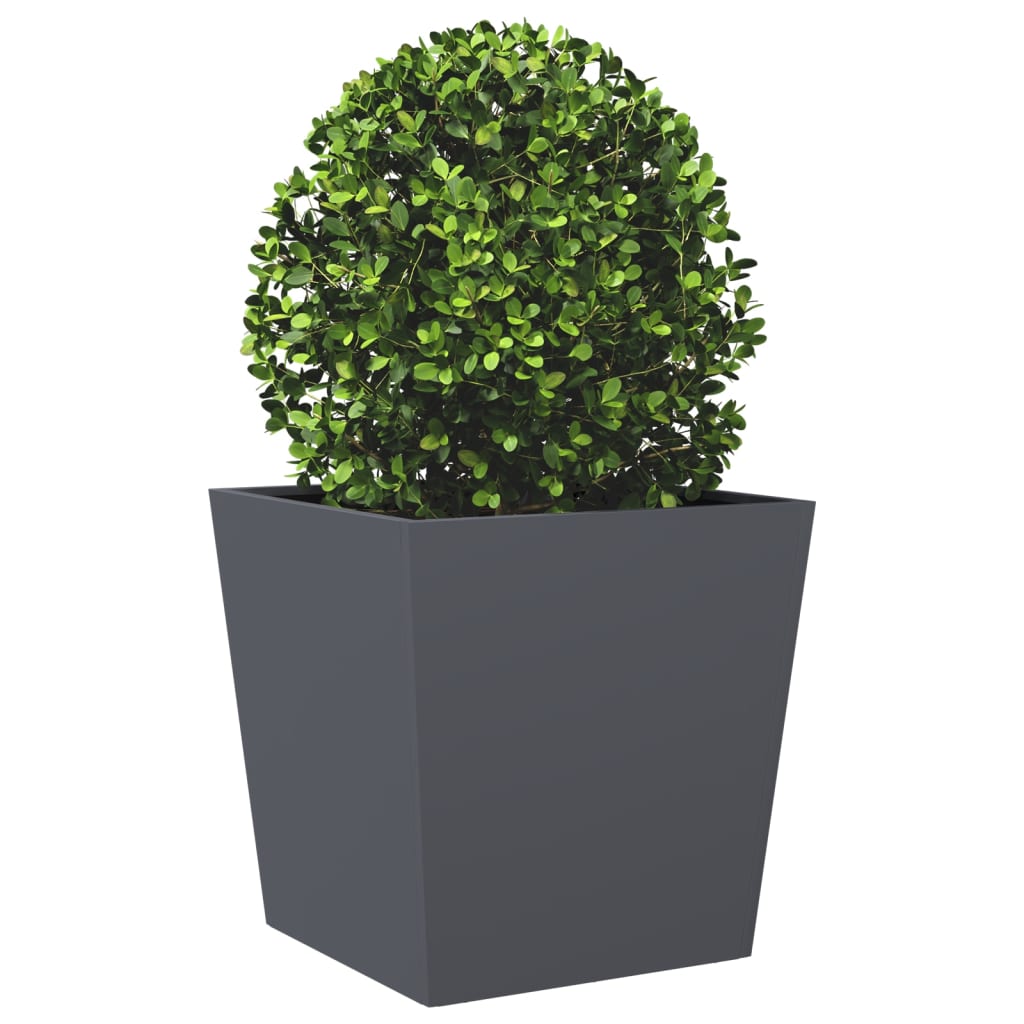 Garden Planters 2 pcs Anthracite 50x50x50 cm Steel