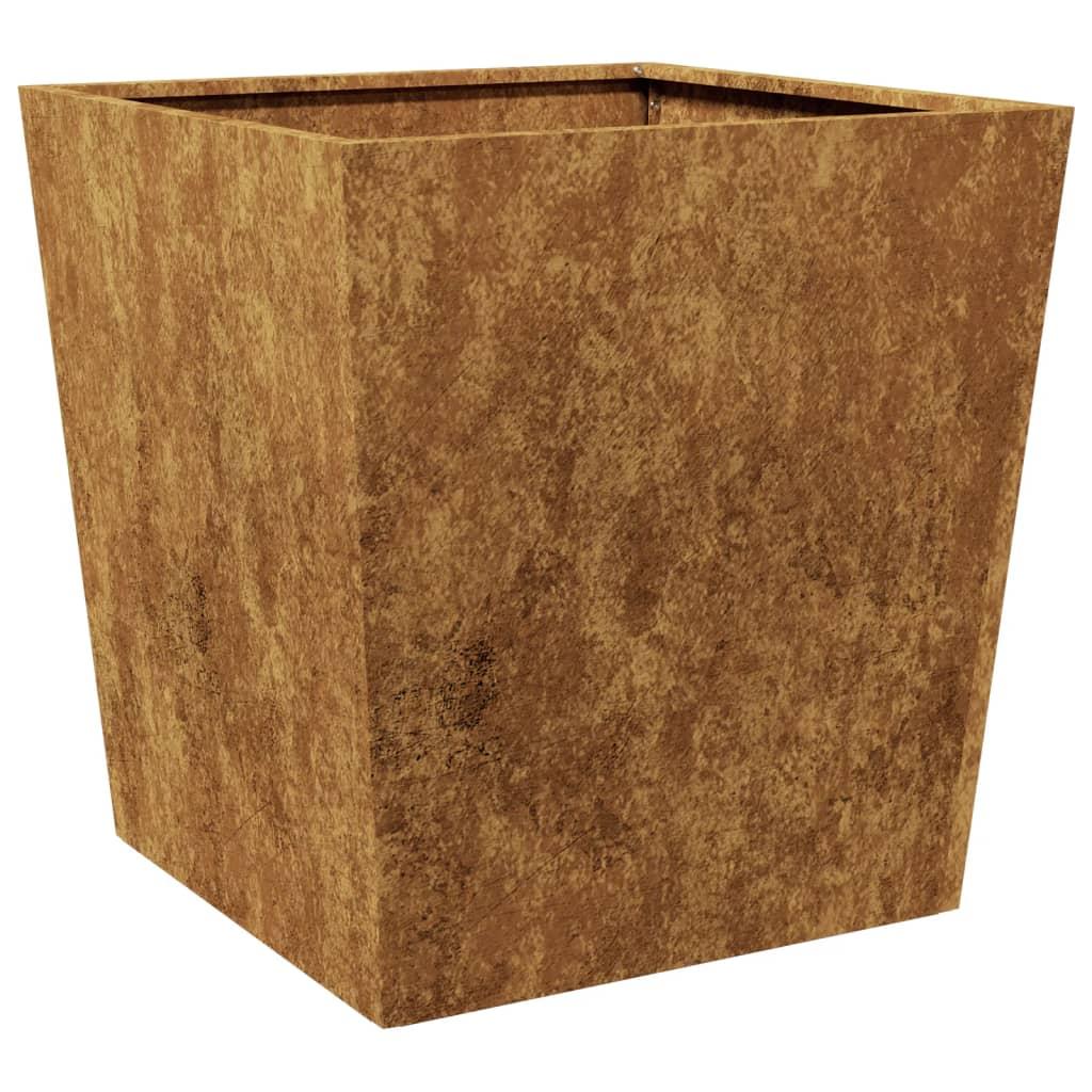 Garden Planters 2 pcs 50x50x50 cm Weathering Steel