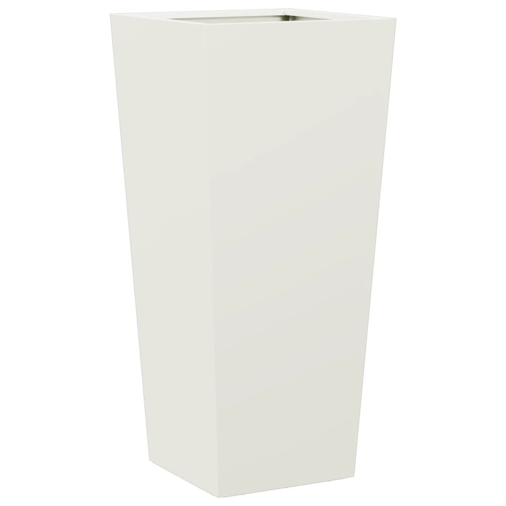 Garden Planters 2 pcs White 35x35x75 cm Steel