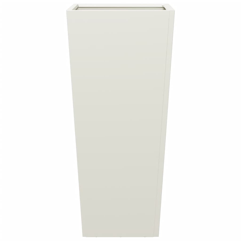 Garden Planters 2 pcs White 35x35x75 cm Steel