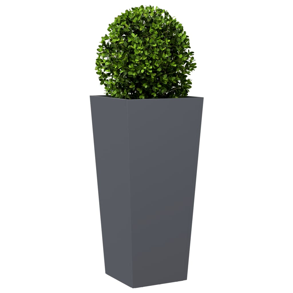 Garden Planters 2 pcs Anthracite 35x35x75 cm Steel