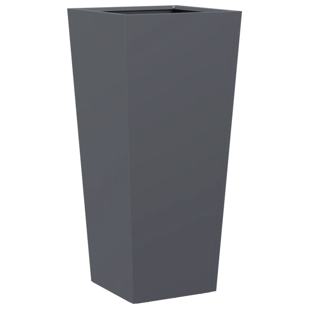 Garden Planters 2 pcs Anthracite 35x35x75 cm Steel