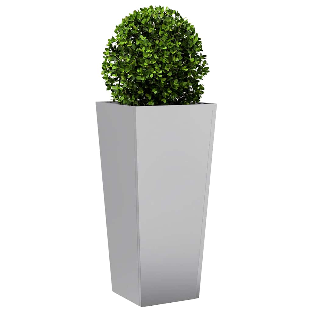 Garden Planters 2 pcs 35x35x75 cm Galvanised Steel
