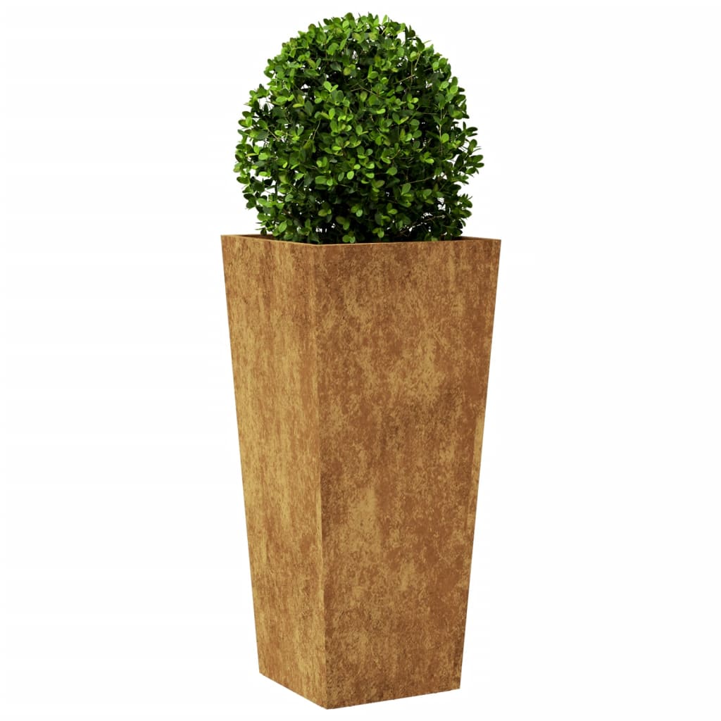 Garden Planters 2 pcs 35x35x75 cm Weathering Steel