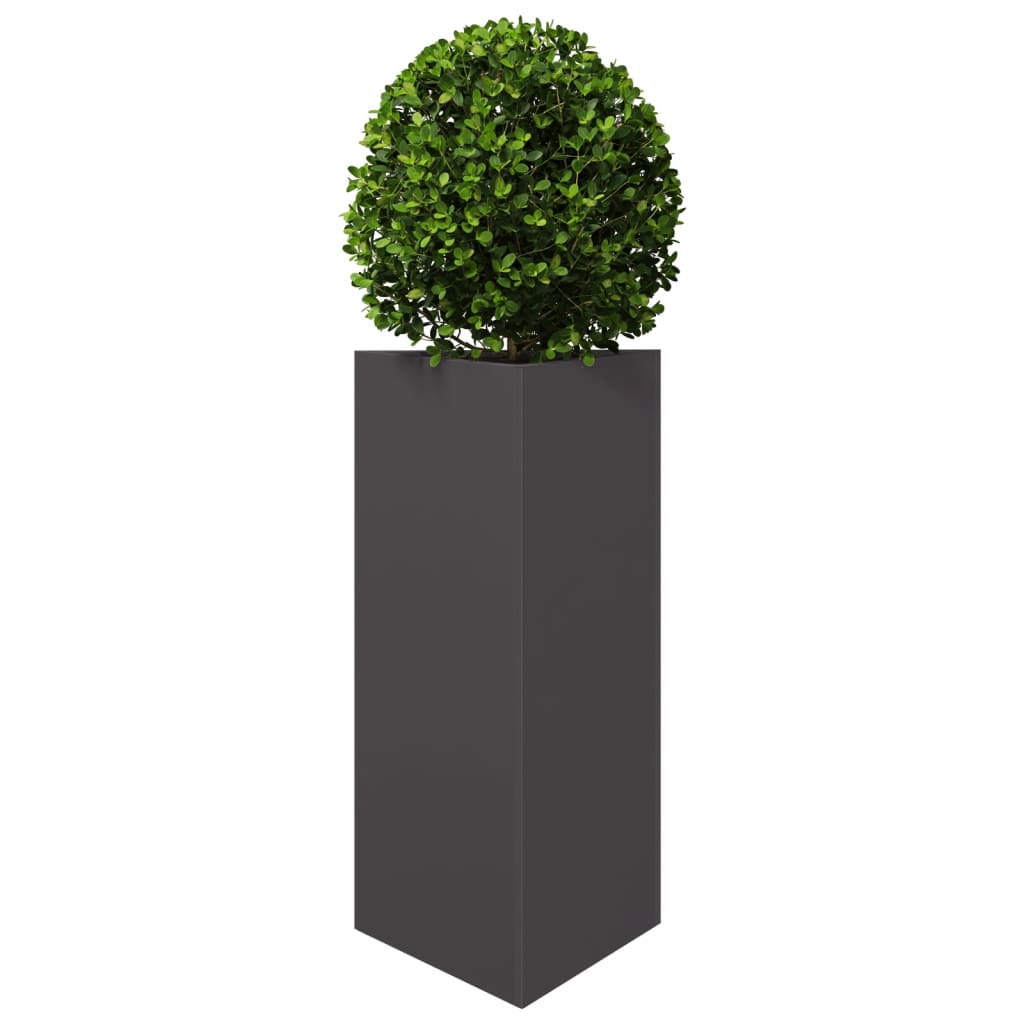 Garden Planter Black Triangular 40x34.5x75 cm Steel