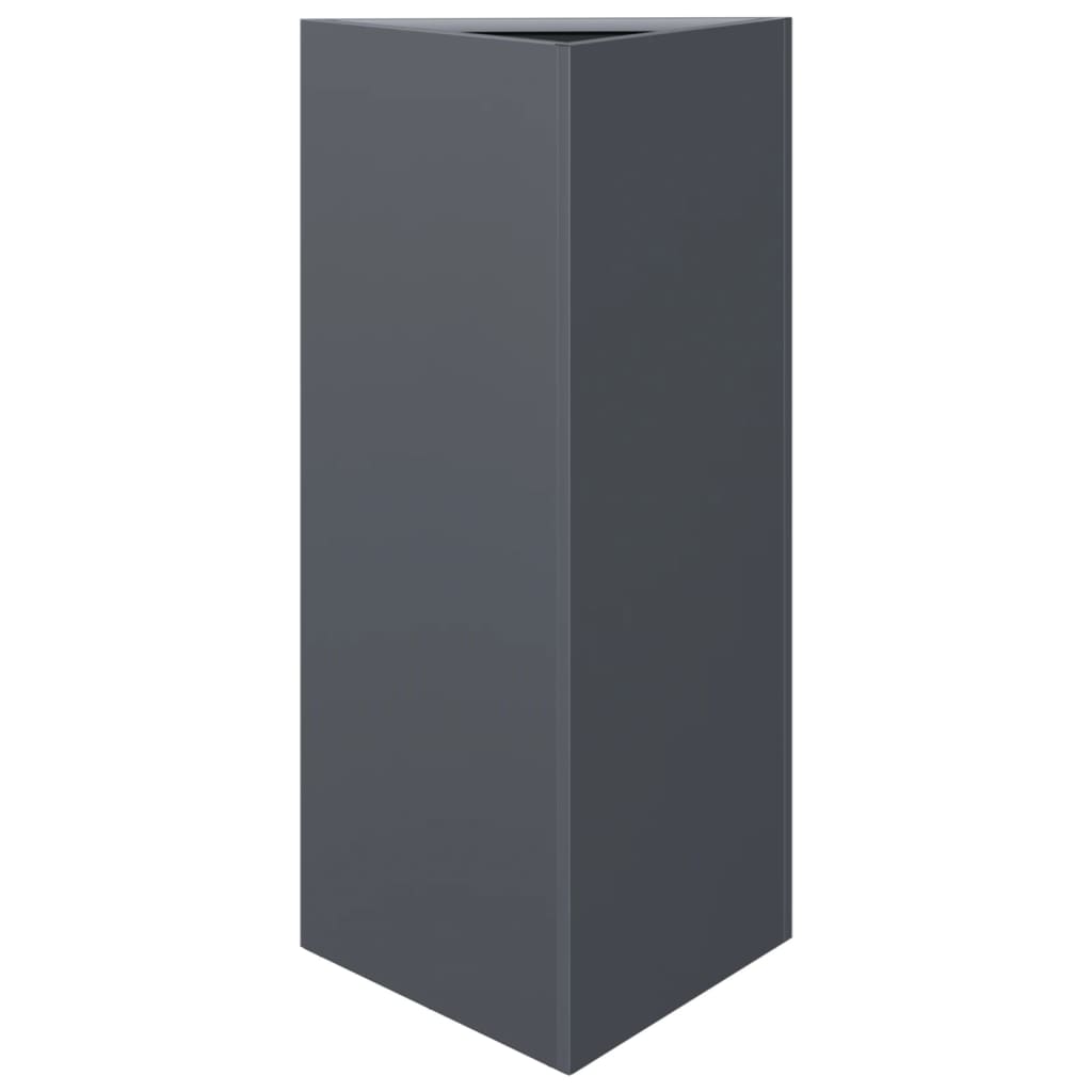 Garden Planter Anthracite Triangular 40x34.5x75 cm Steel
