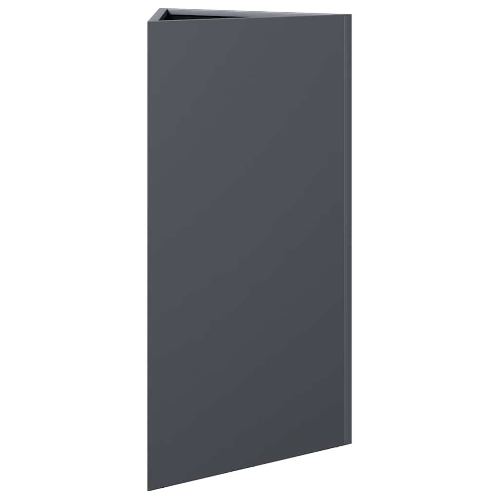 Garden Planter Anthracite Triangular 40x34.5x75 cm Steel