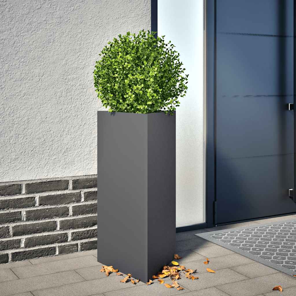 Garden Planter Anthracite Triangular 40x34.5x75 cm Steel