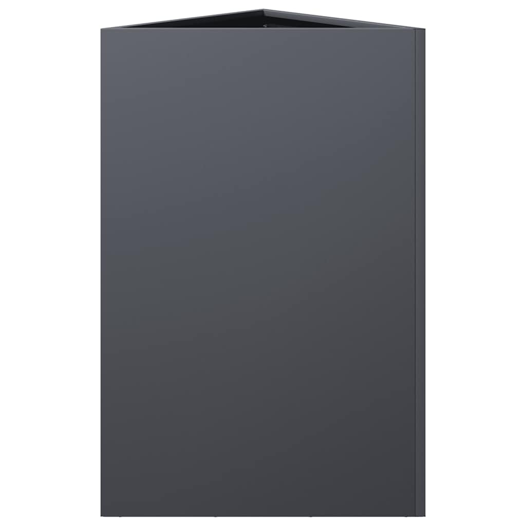 Garden Planter Anthracite Triangular 50x43x75 cm Steel