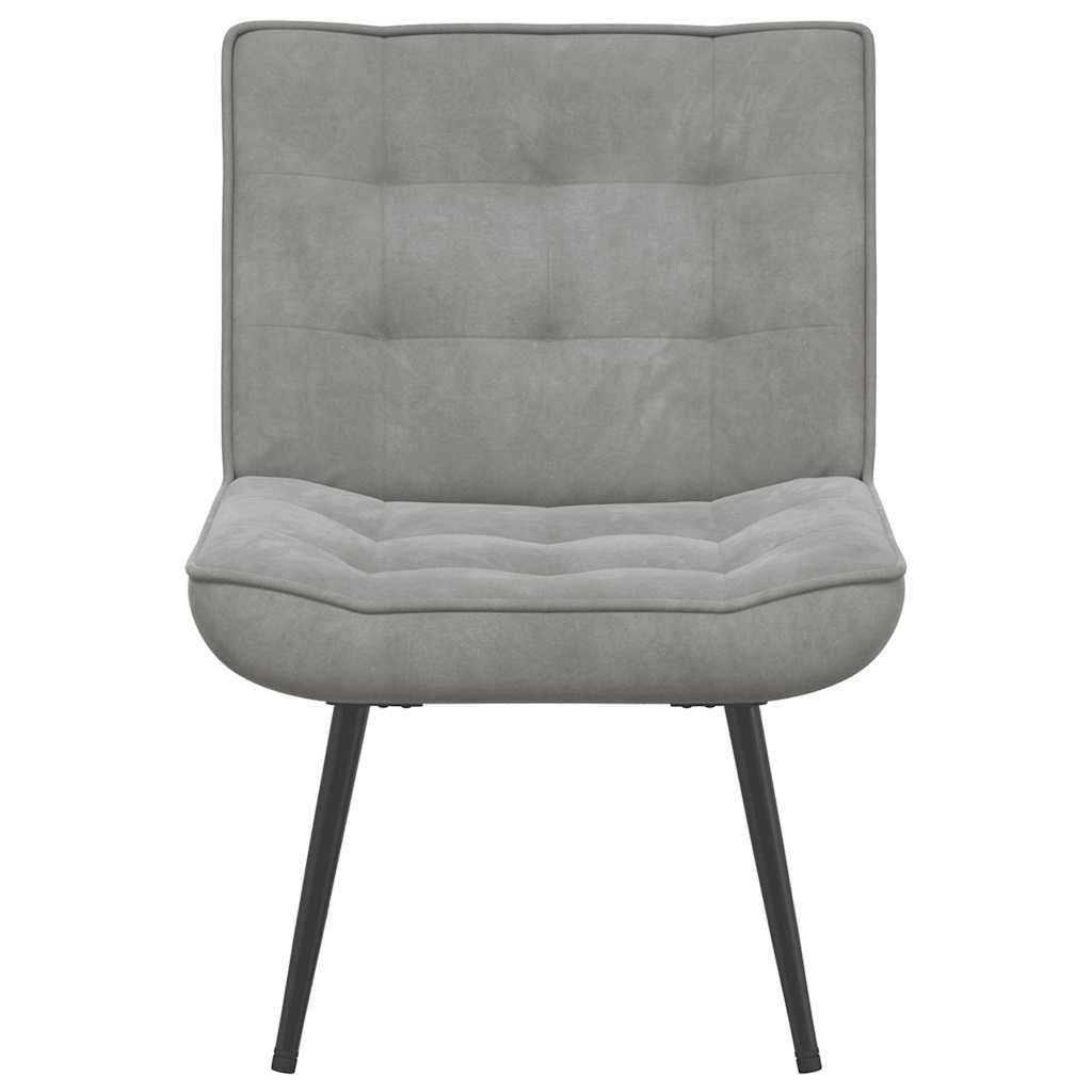 Relaxing Chair Light Grey 64x74x84 cm Velvet