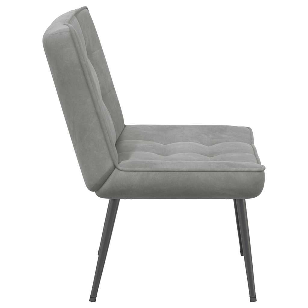 Relaxing Chair Light Grey 64x74x84 cm Velvet