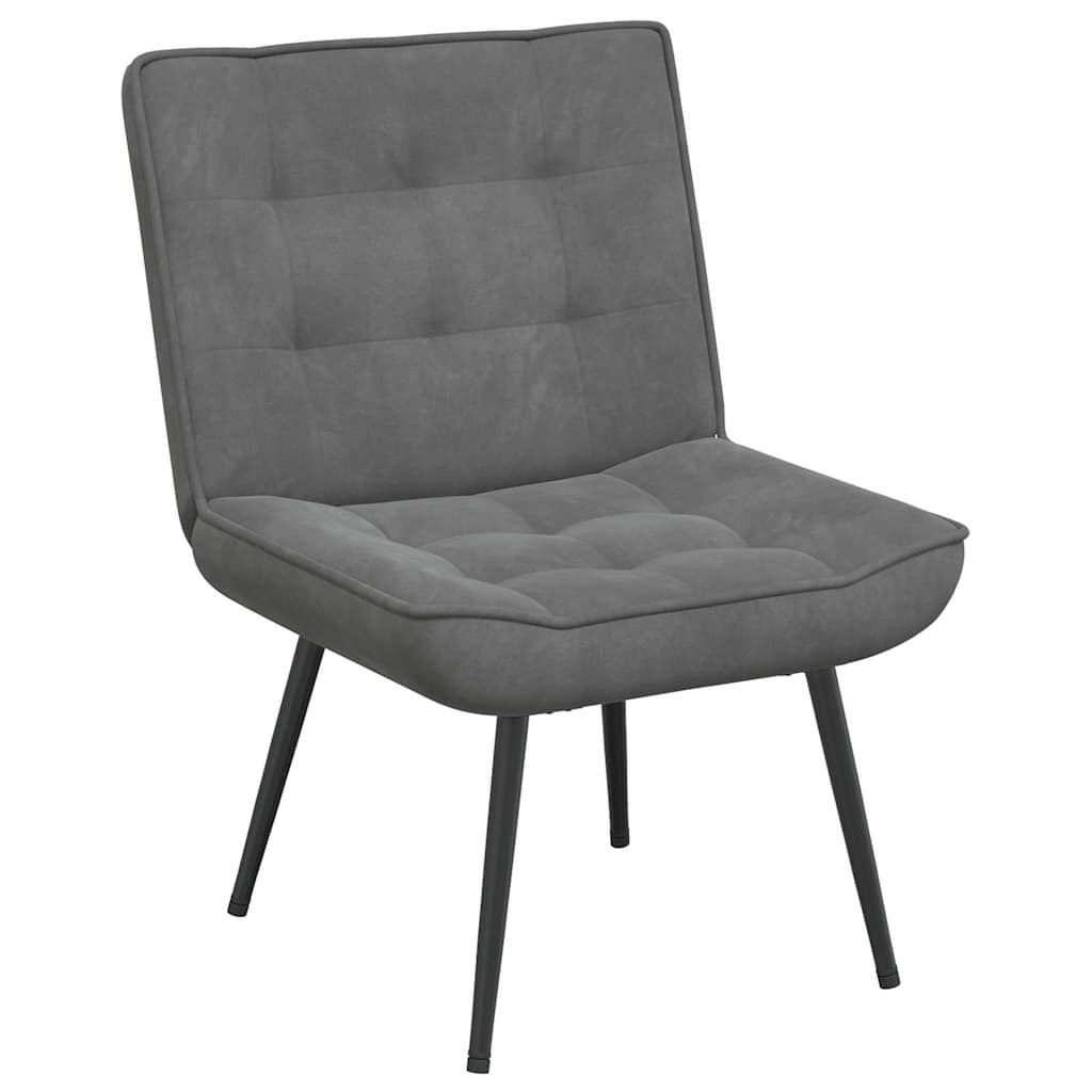 Relaxing Chair Dark Grey 64x74x84 cm Velvet