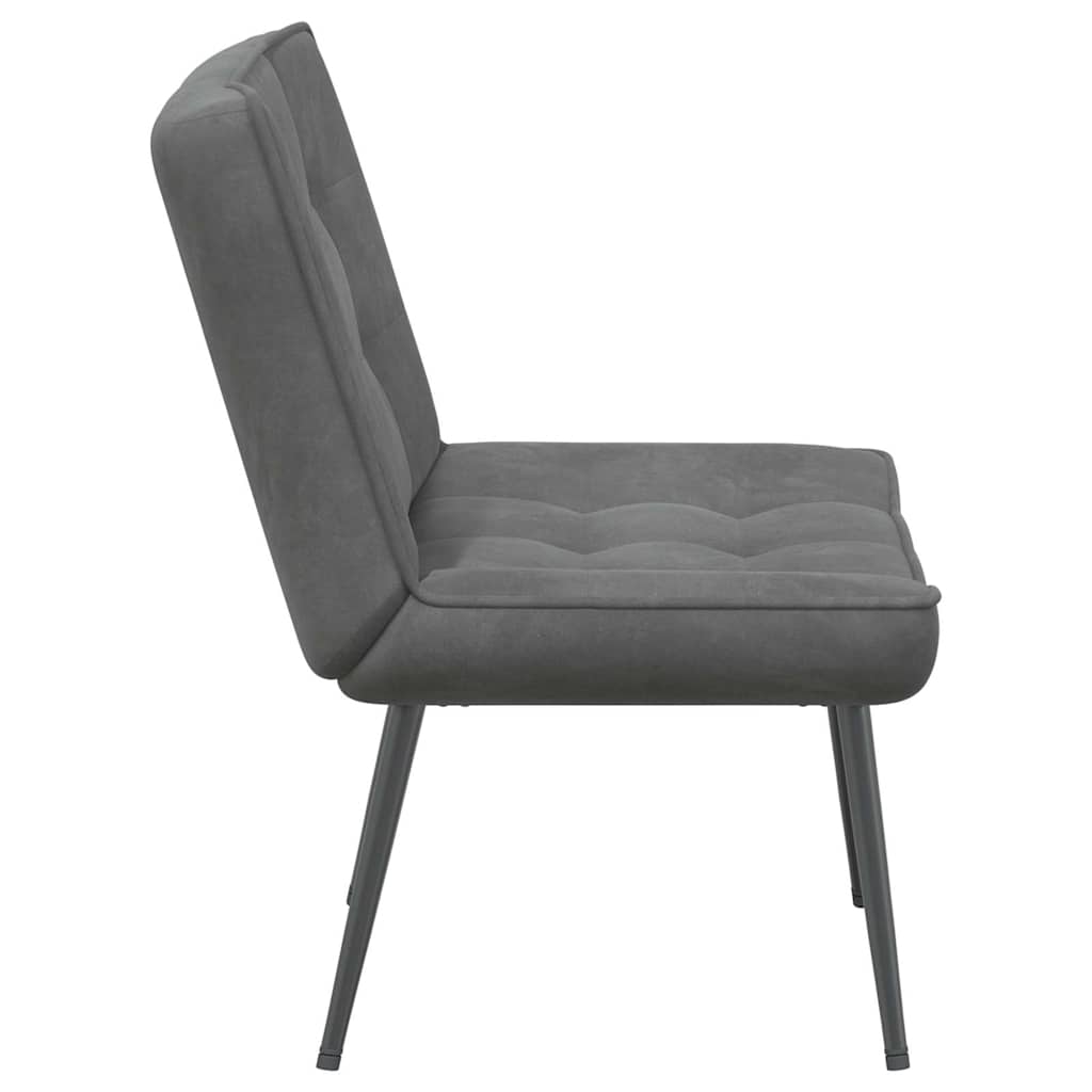 Relaxing Chair Dark Grey 64x74x84 cm Velvet