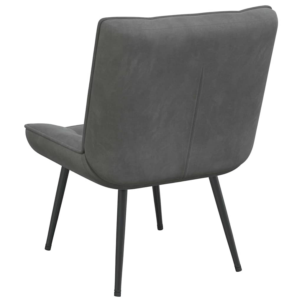 Relaxing Chair Dark Grey 64x74x84 cm Velvet