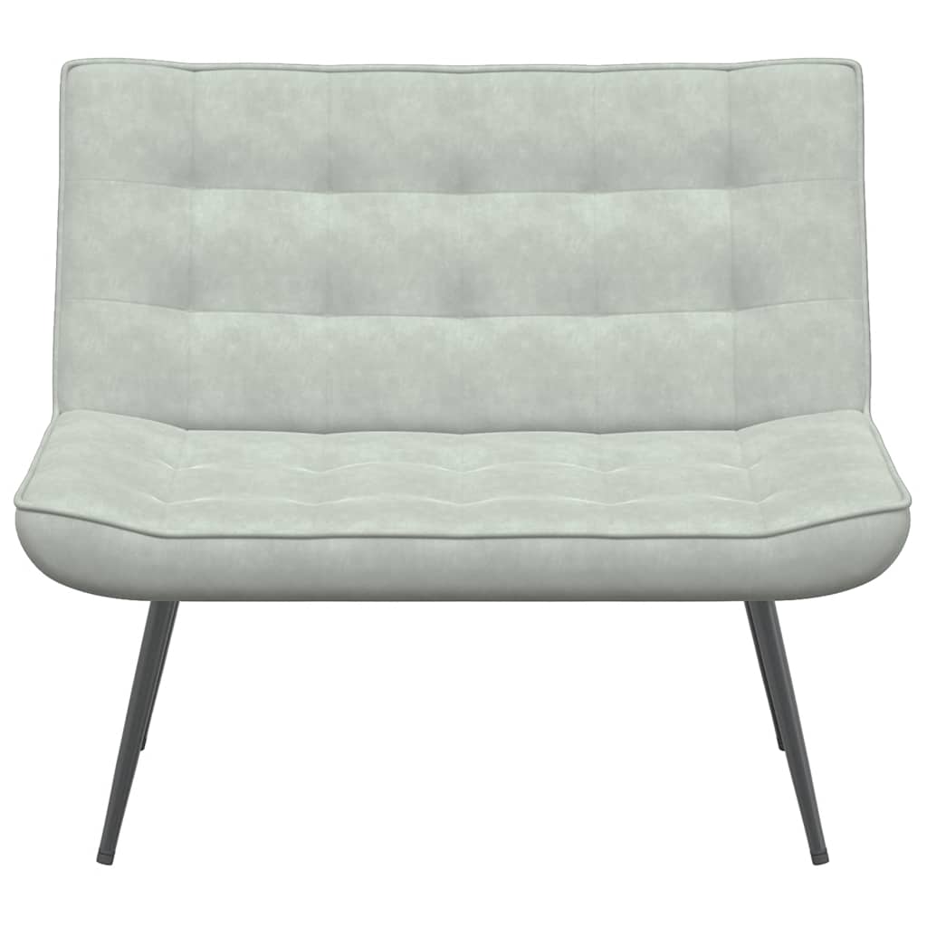 Bench Light Grey 110x74x84 cm Velvet