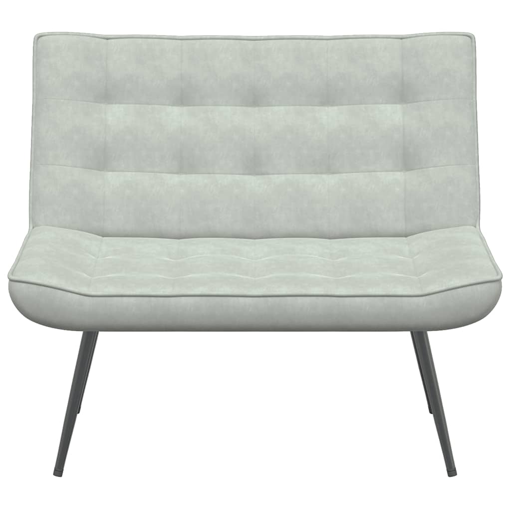 Bench Light Grey 110x74x84 cm Velvet