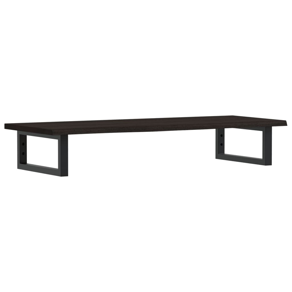 Basin Shelf Wall Mounted Steel and Solid Wood Oak