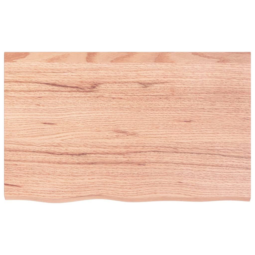 Basin Shelf Wall Mounted Steel and Solid Wood Oak
