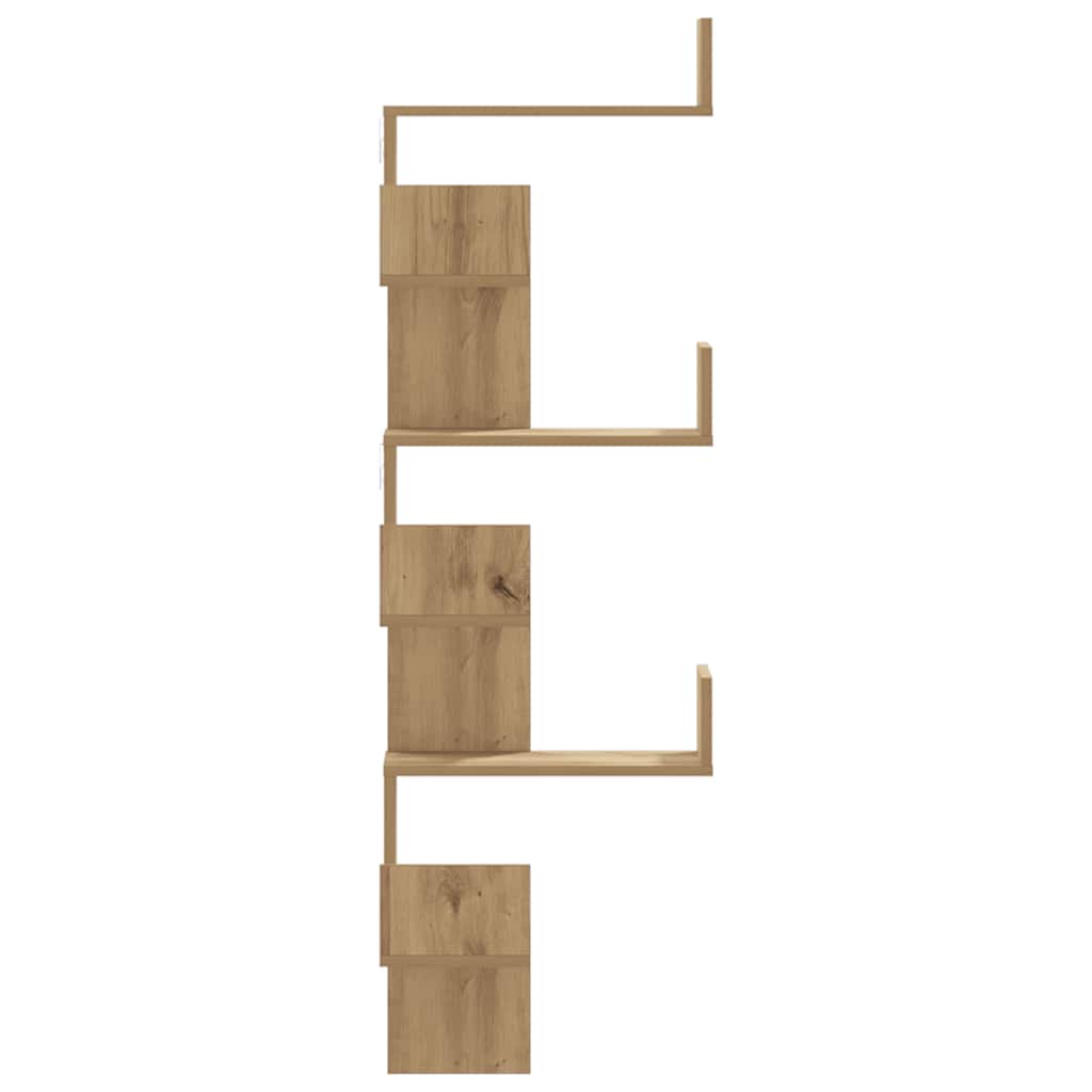 Wall Corner Shelf Artisian Oak 45x45x147 cm Engineered Wood