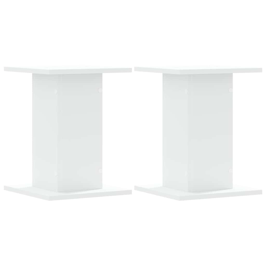 Speaker Stands 2 pcs White 30x30x40 cm Engineered Wood
