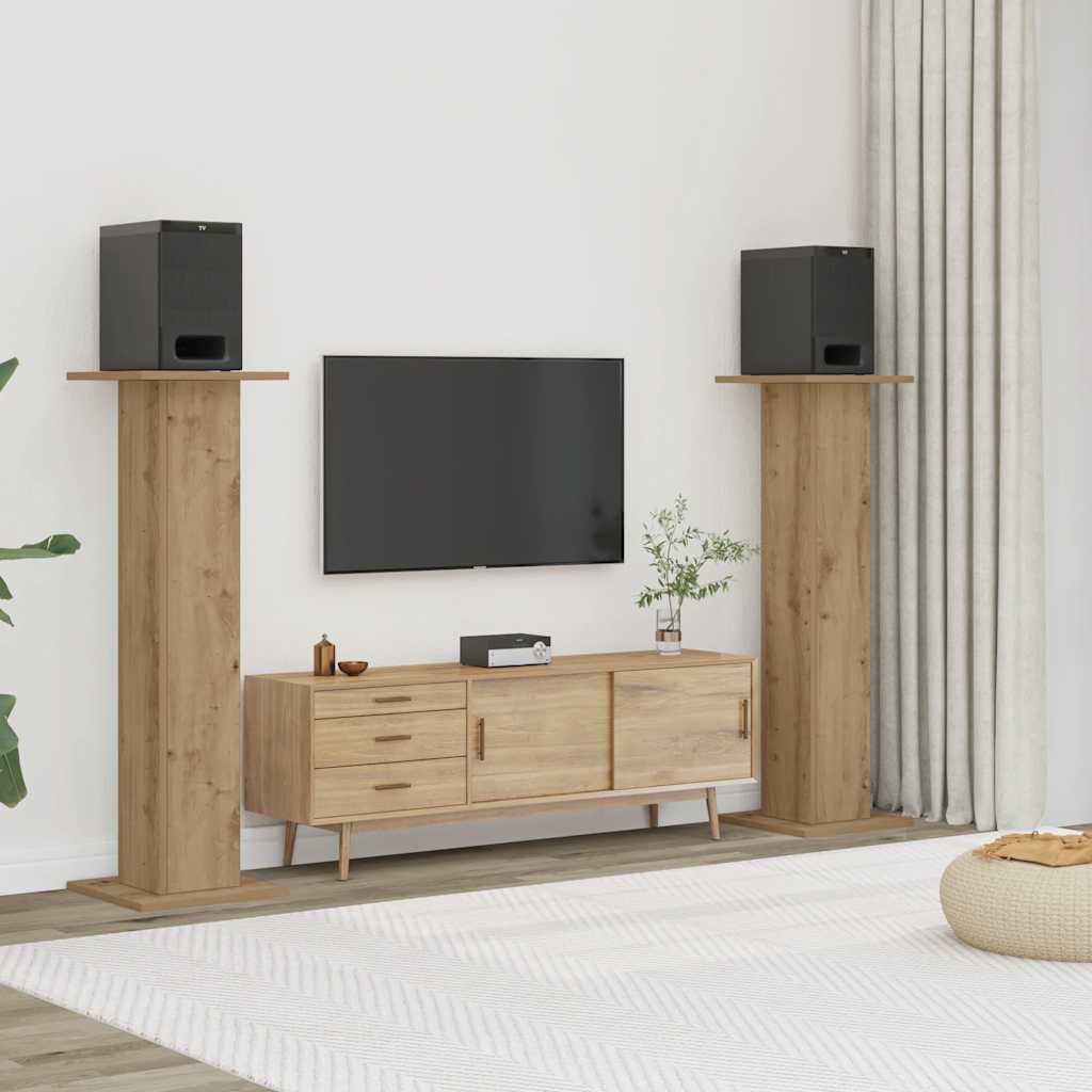 Speaker Stands 2 pcs Artisan Oak 30x30x95 cm Engineered Wood