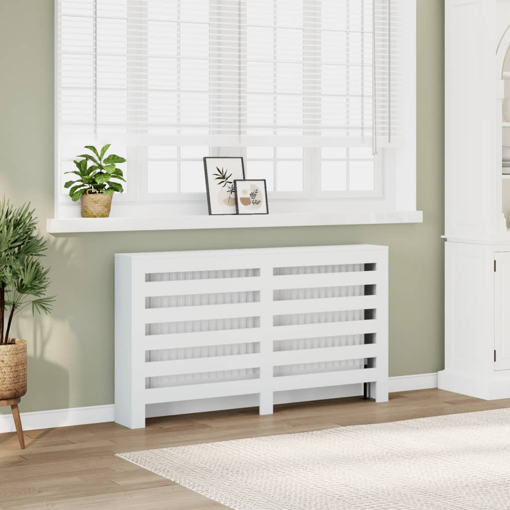 Radiator Cover White 149 x 20 x 82 cm Engineered Wood