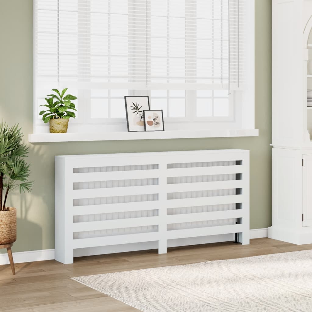Radiator Cover White 175 x 20 x 82 cm Engineered Wood