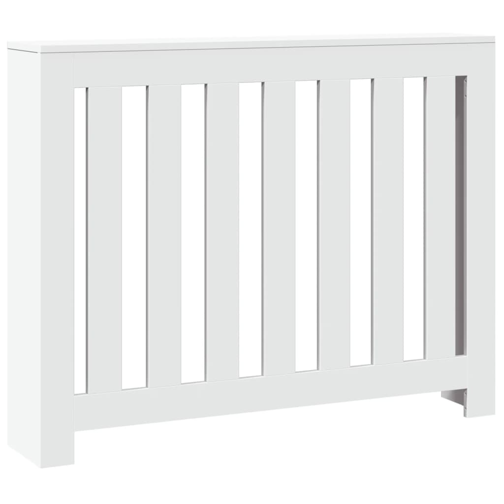 Radiator Cover White 104 x 20 x 82 cm Engineered Wood