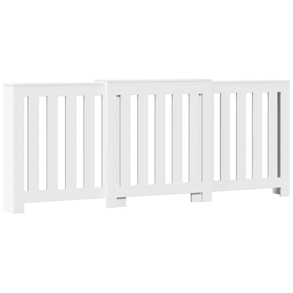 Radiator Cover White 205x21.5x83.5 cm Engineered Wood