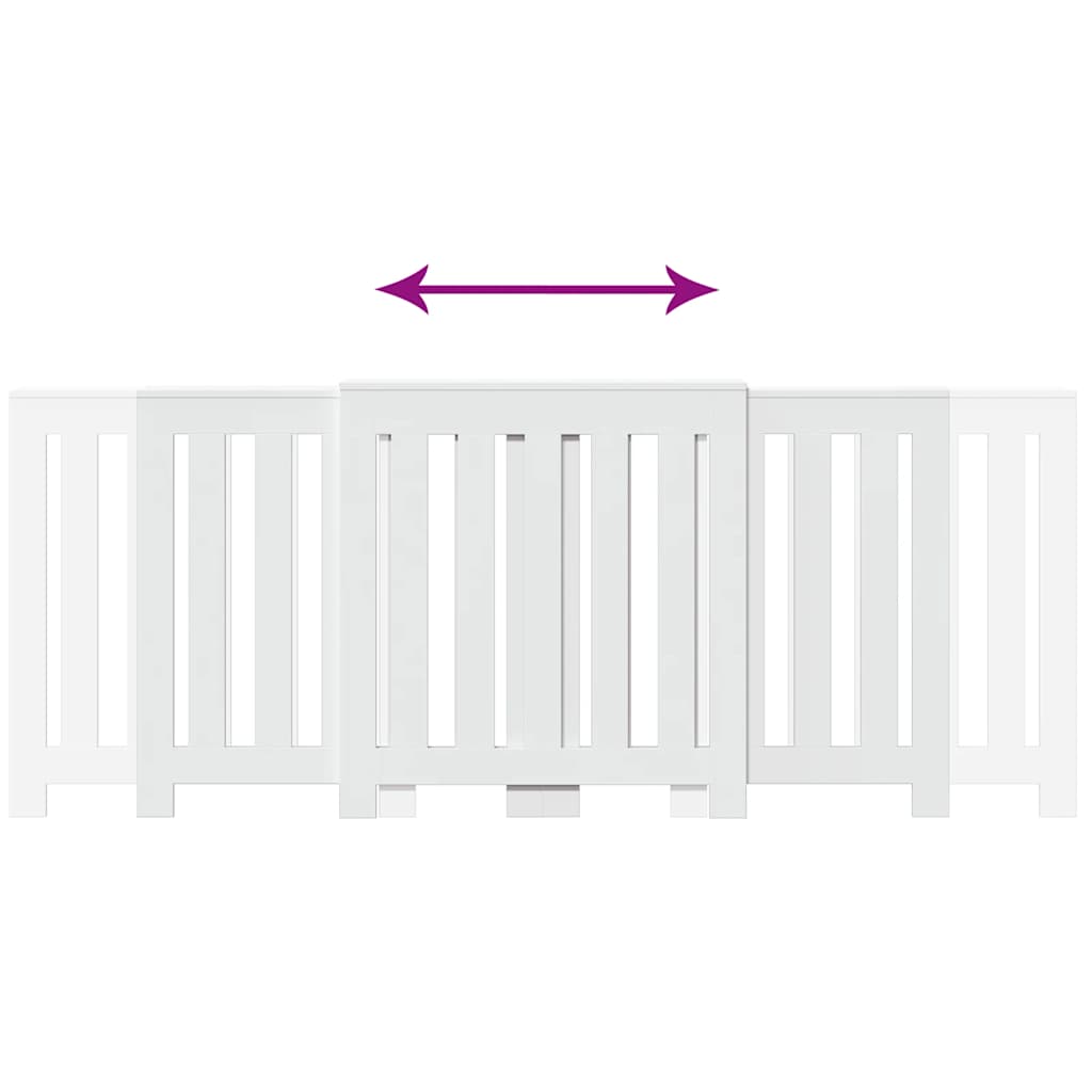 Radiator Cover White 205 x 21,5 x 83,5 cm Engineered Wood
