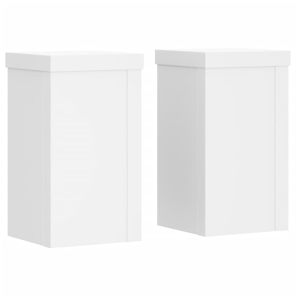 Plant Stand 2 pcs White 10 x 10 x 18 cm Engineered Wood