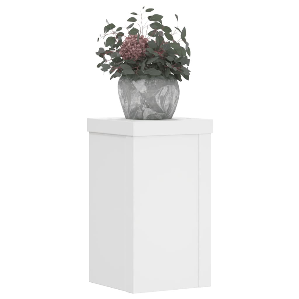 Plant Stand 2 pcs White 10 x 10 x 18 cm Engineered Wood