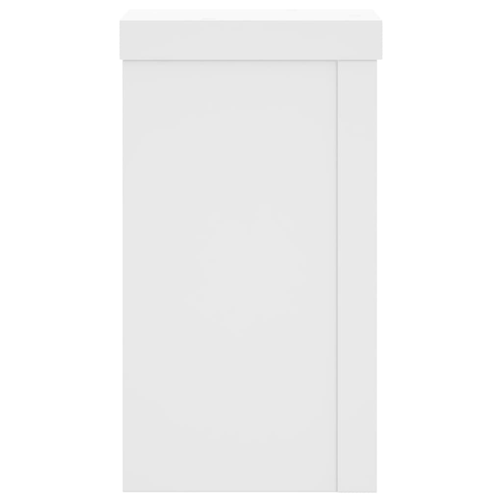Plant Stand 2 pcs White 10 x 10 x 18 cm Engineered Wood